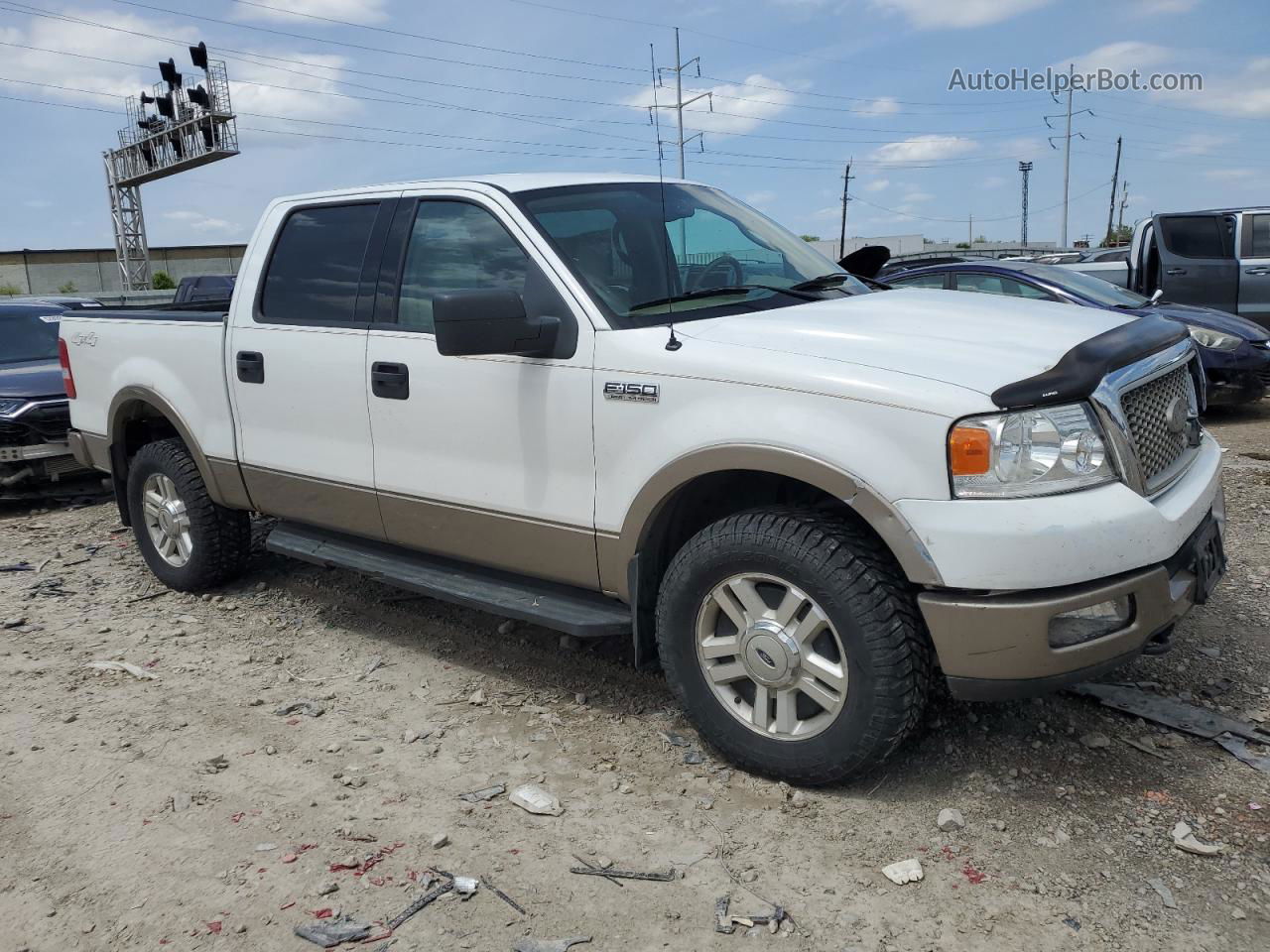 2004 Ford F150 Supercrew White vin: 1FTPW14574KC84018