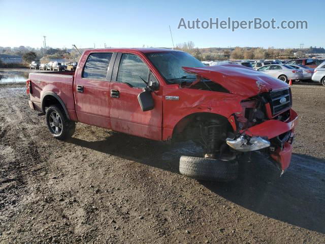 2005 Ford F150 Supercrew Red vin: 1FTPW14575KC64515