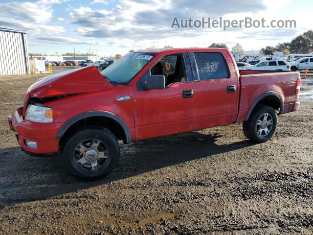 2005 Ford F150 Supercrew Красный vin: 1FTPW14575KC64515