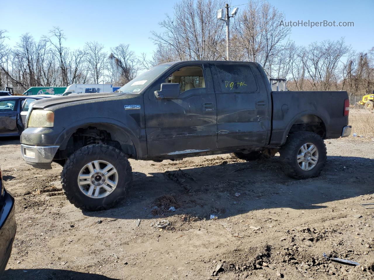 2004 Ford F150 Supercrew Black vin: 1FTPW14584KB67418