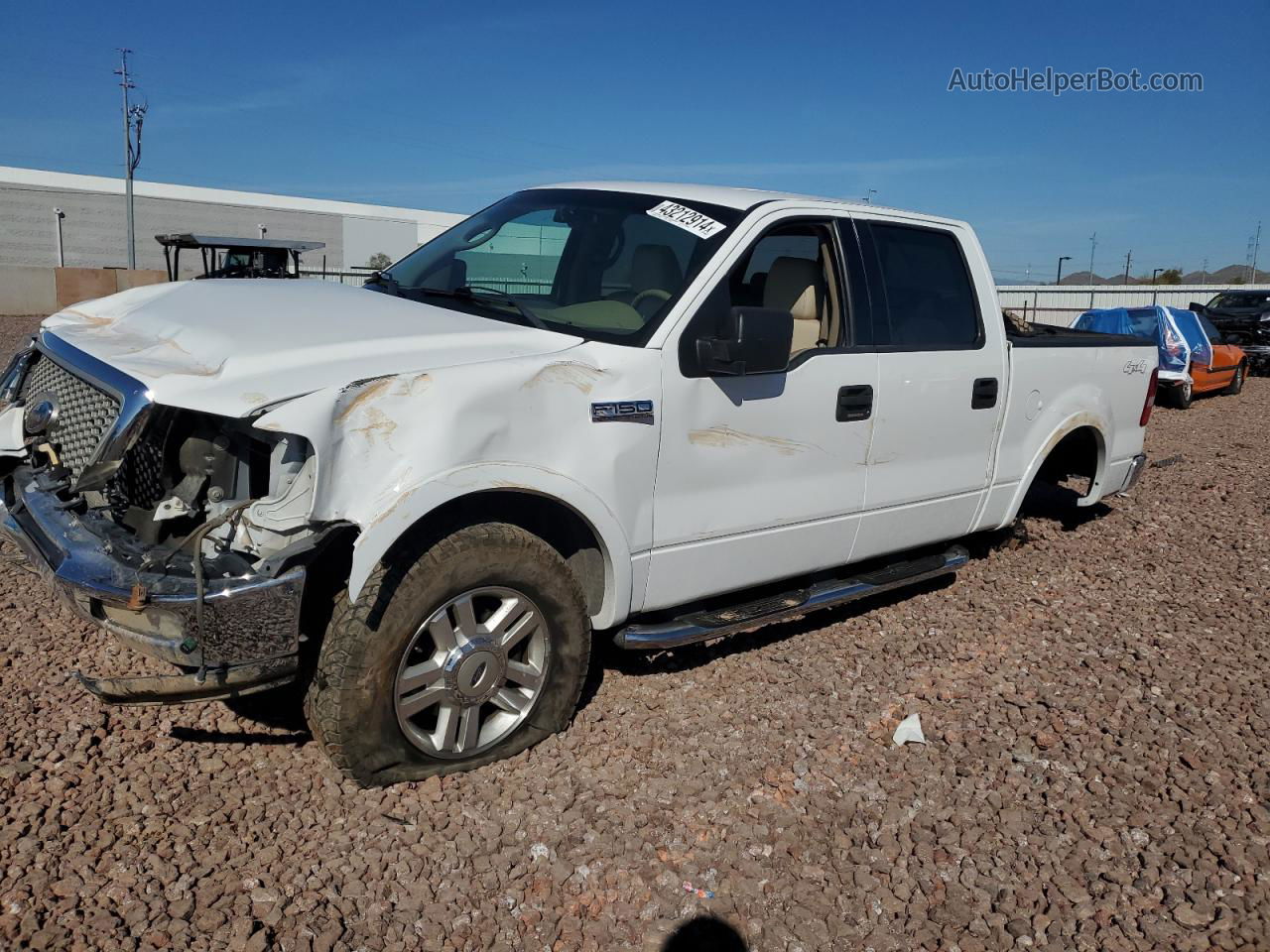 2004 Ford F150 Supercrew White vin: 1FTPW14584KB84767