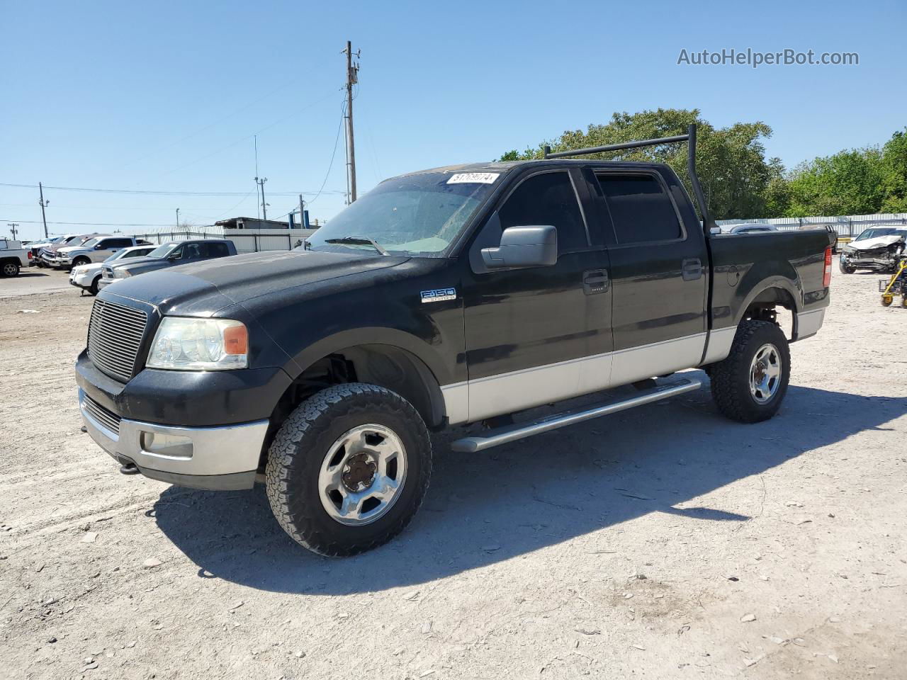 2004 Ford F150 Supercrew Black vin: 1FTPW14584KD34635