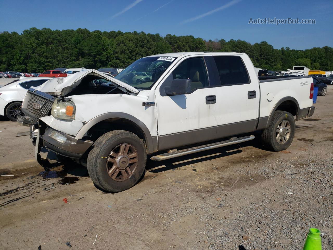 2005 Ford F150 Supercrew White vin: 1FTPW14585FB15667