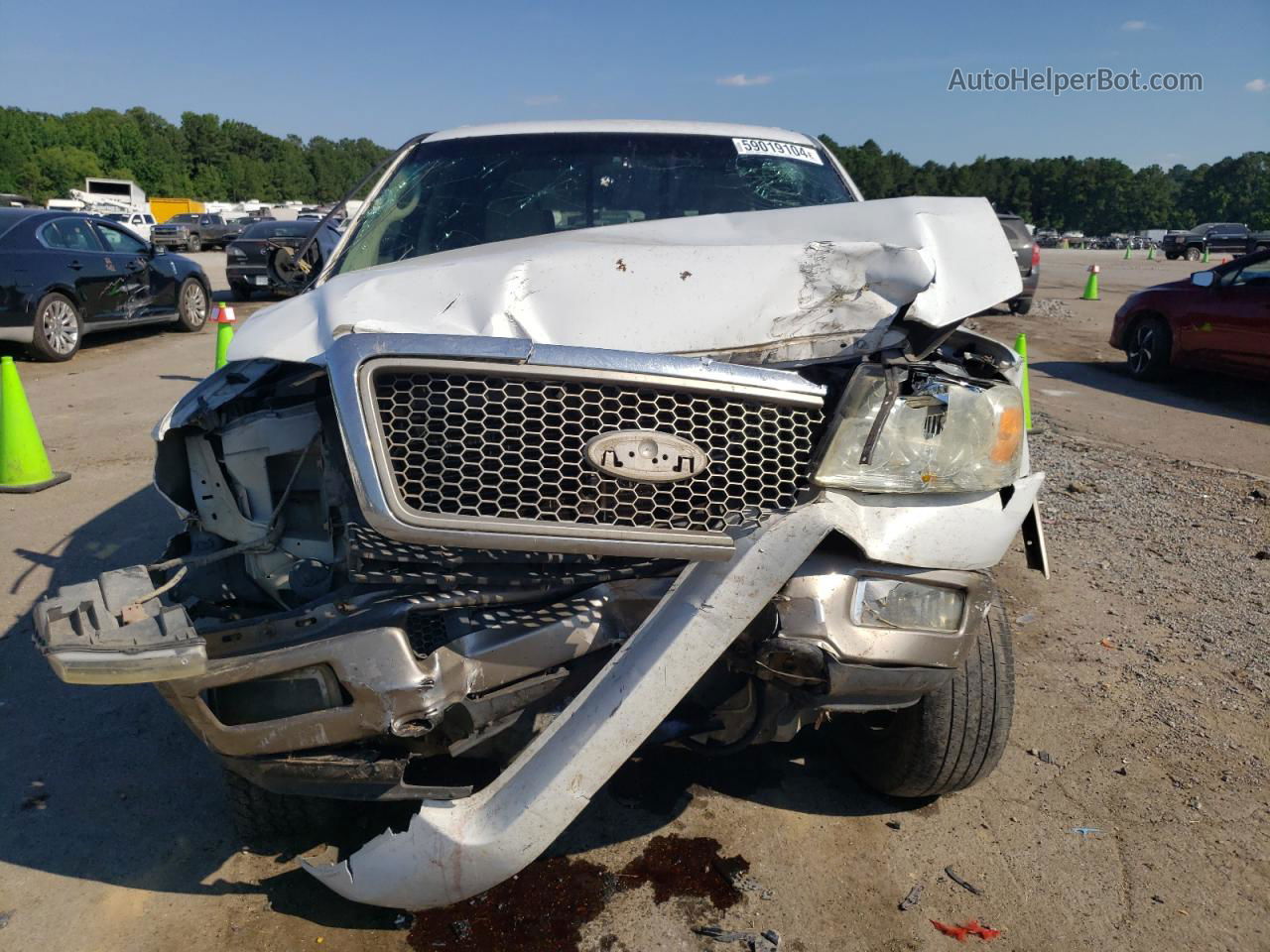 2005 Ford F150 Supercrew White vin: 1FTPW14585FB15667