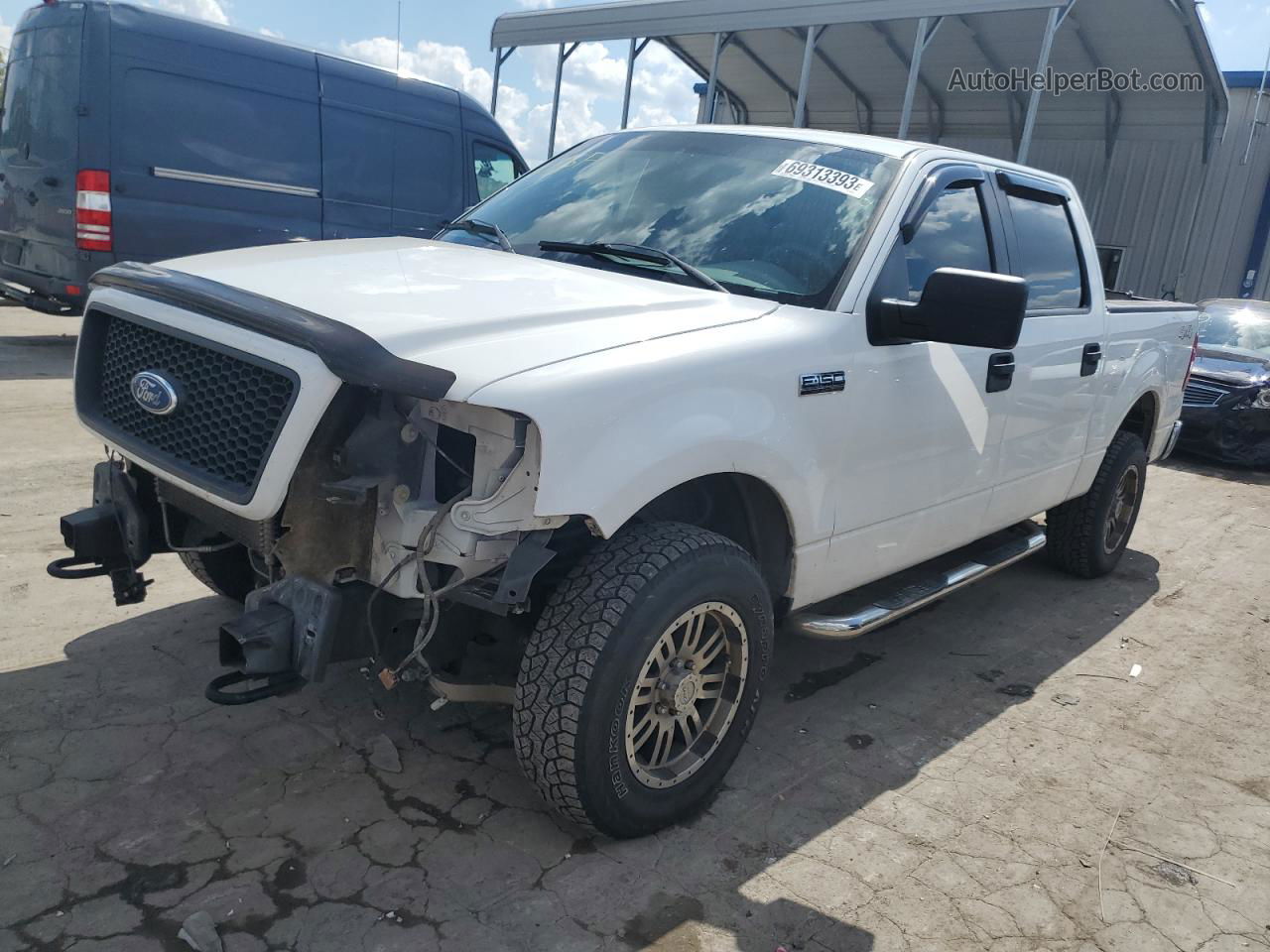 2005 Ford F150 Supercrew White vin: 1FTPW14585FB75366