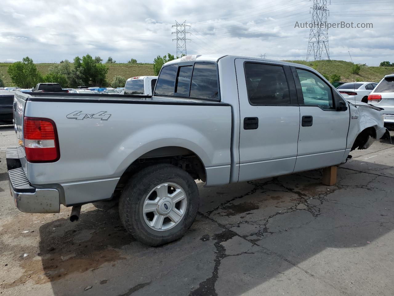 2004 Ford F150 Supercrew Silver vin: 1FTPW14594KB70070