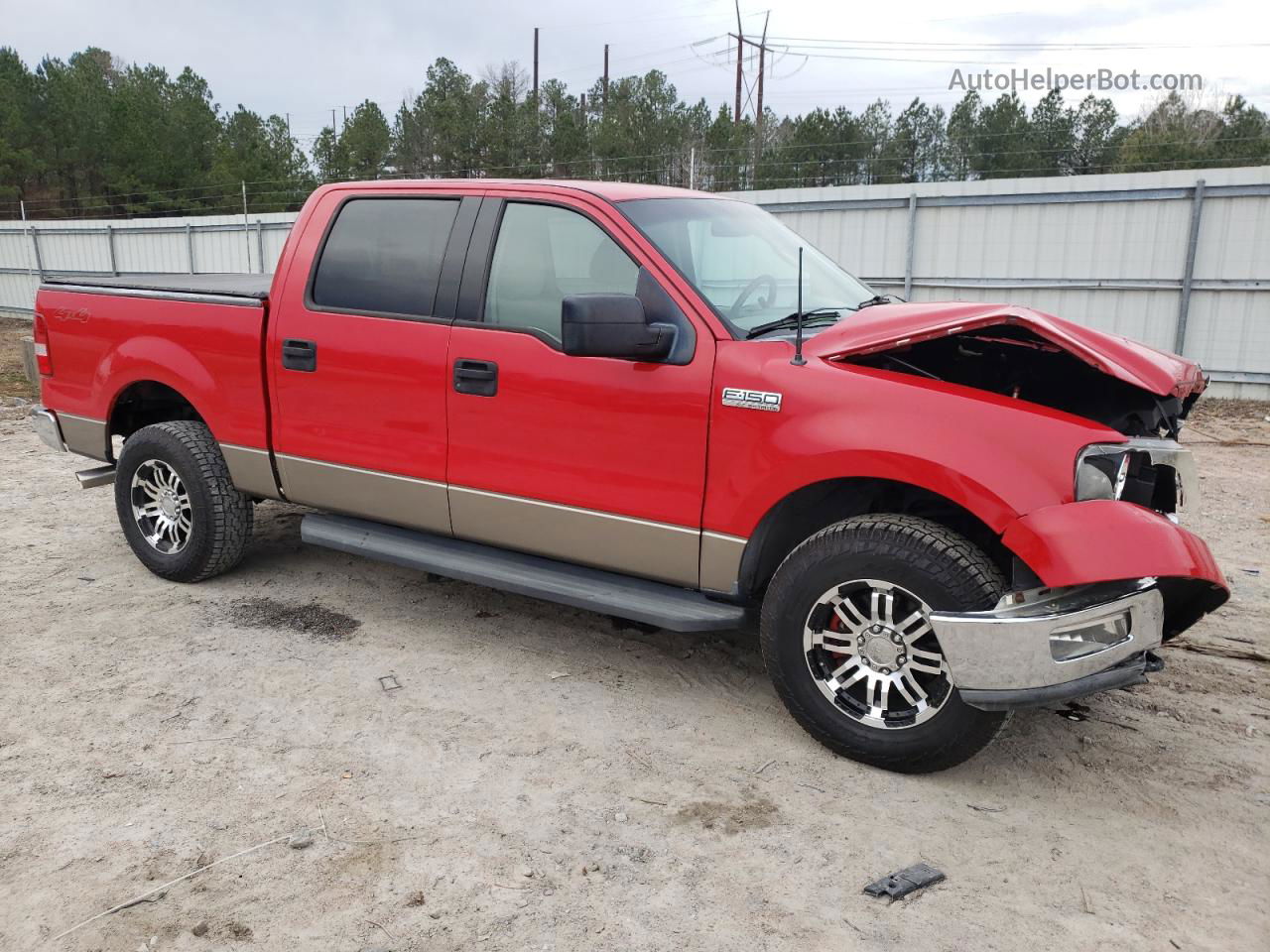 2004 Ford F150 Supercrew Red vin: 1FTPW14594KC23690