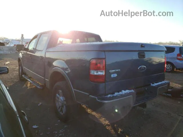 2004 Ford F150 Supercrew Blue vin: 1FTPW14594KC63395