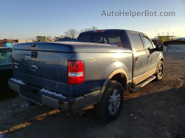 2004 Ford F150 Supercrew Blue vin: 1FTPW14594KC63395