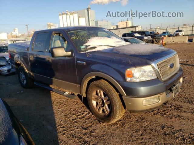 2004 Ford F150 Supercrew Blue vin: 1FTPW14594KC63395