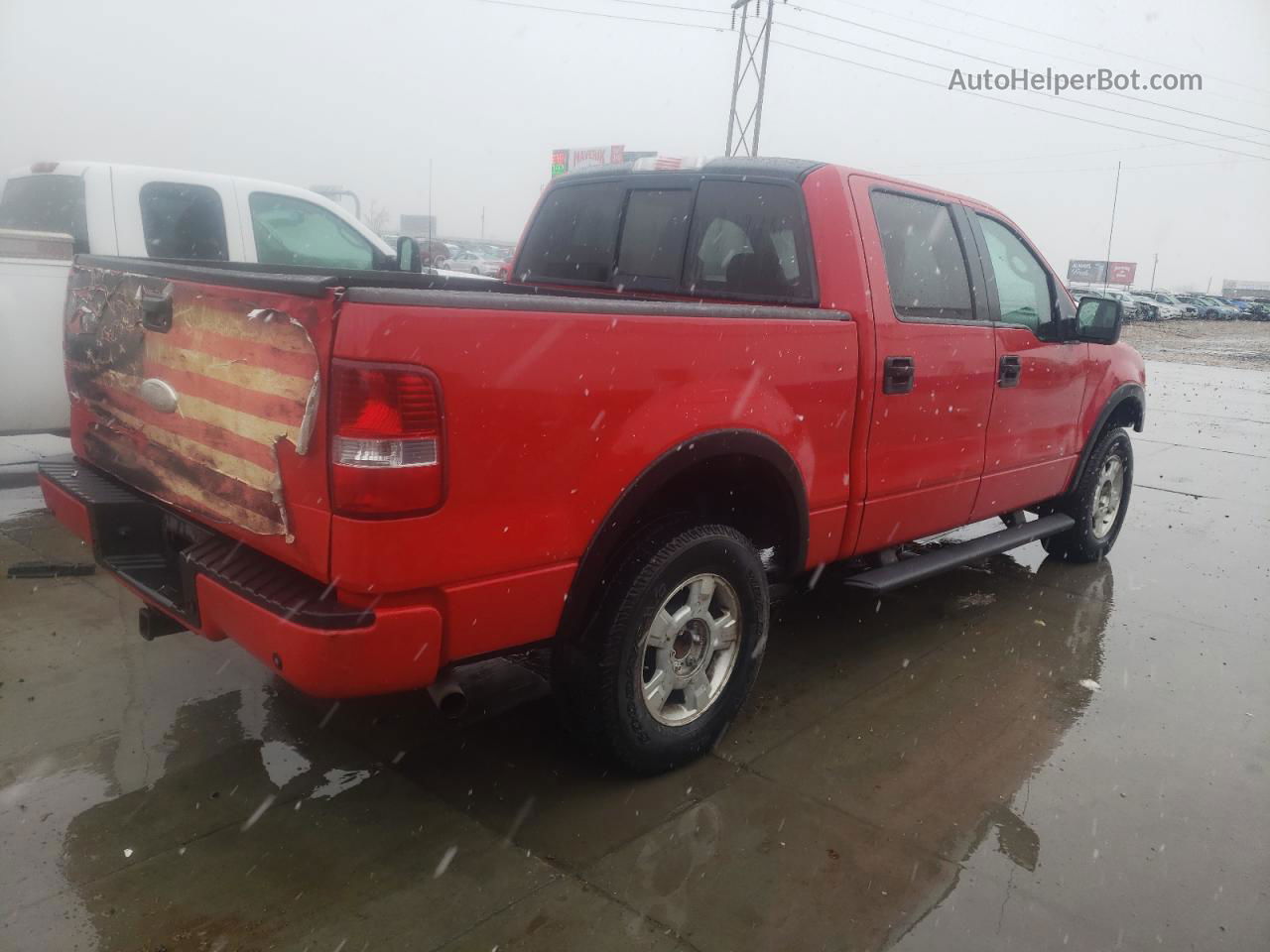 2005 Ford F150 Supercrew Красный vin: 1FTPW14595FA05727