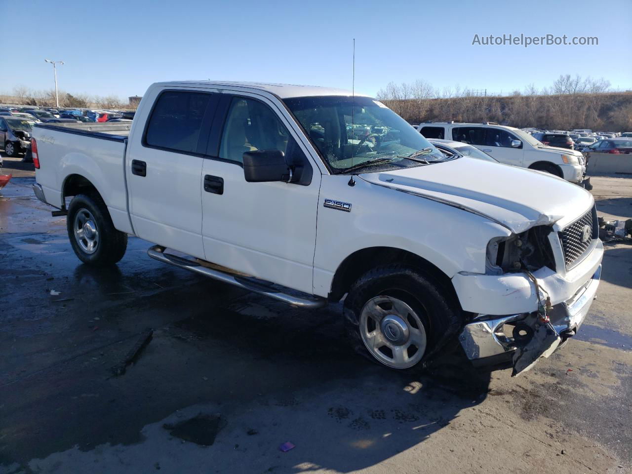 2005 Ford F150 Supercrew White vin: 1FTPW14595KF03546