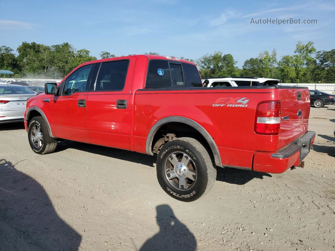 2004 Ford F150 Supercrew Red vin: 1FTPW145X4KC57816