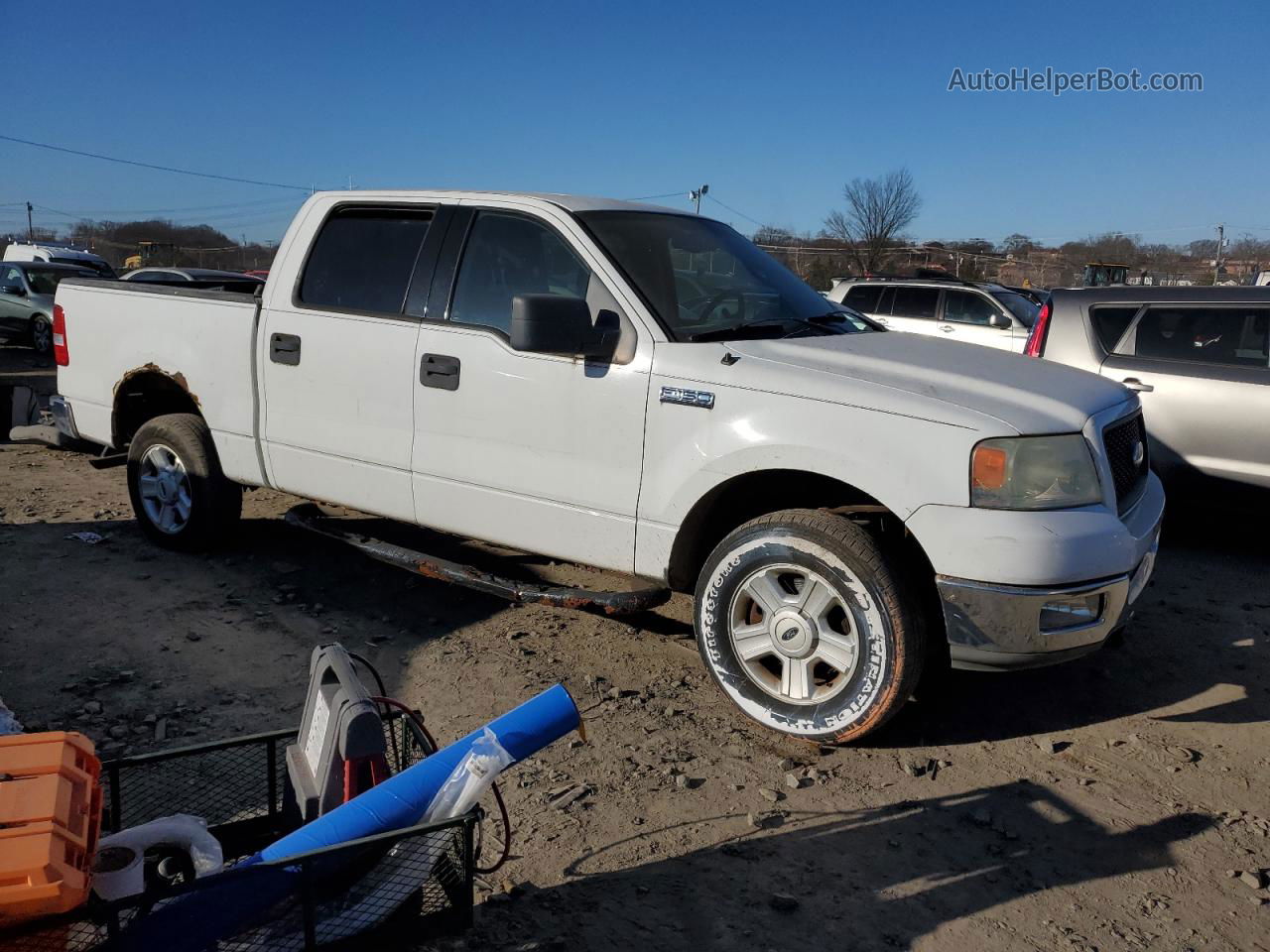 2004 Ford F150 Supercrew White vin: 1FTPW145X4KD30280