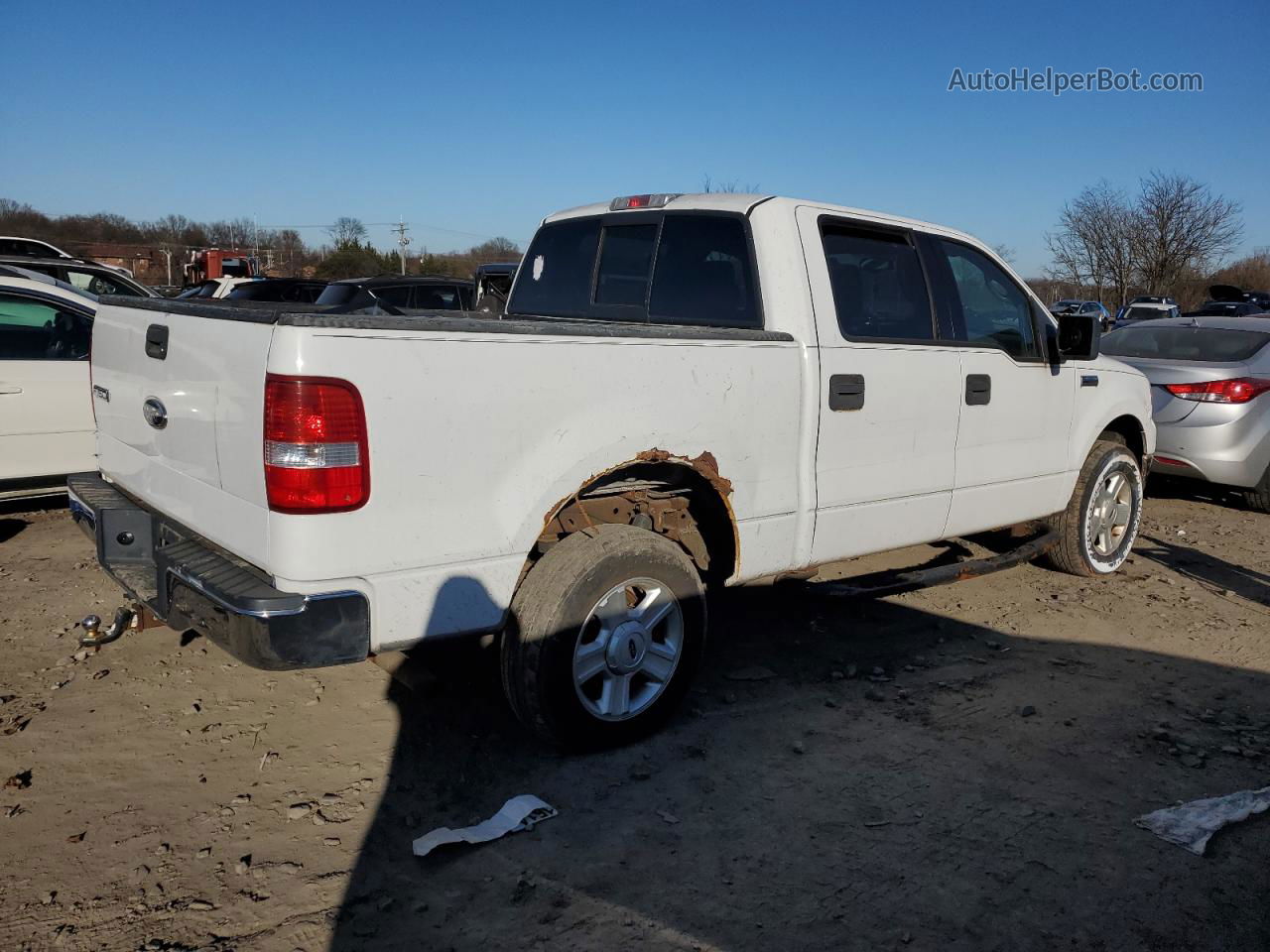 2004 Ford F150 Supercrew White vin: 1FTPW145X4KD30280