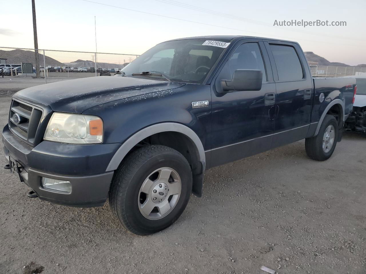 2005 Ford F150 Supercrew Blue vin: 1FTPW145X5FB66619