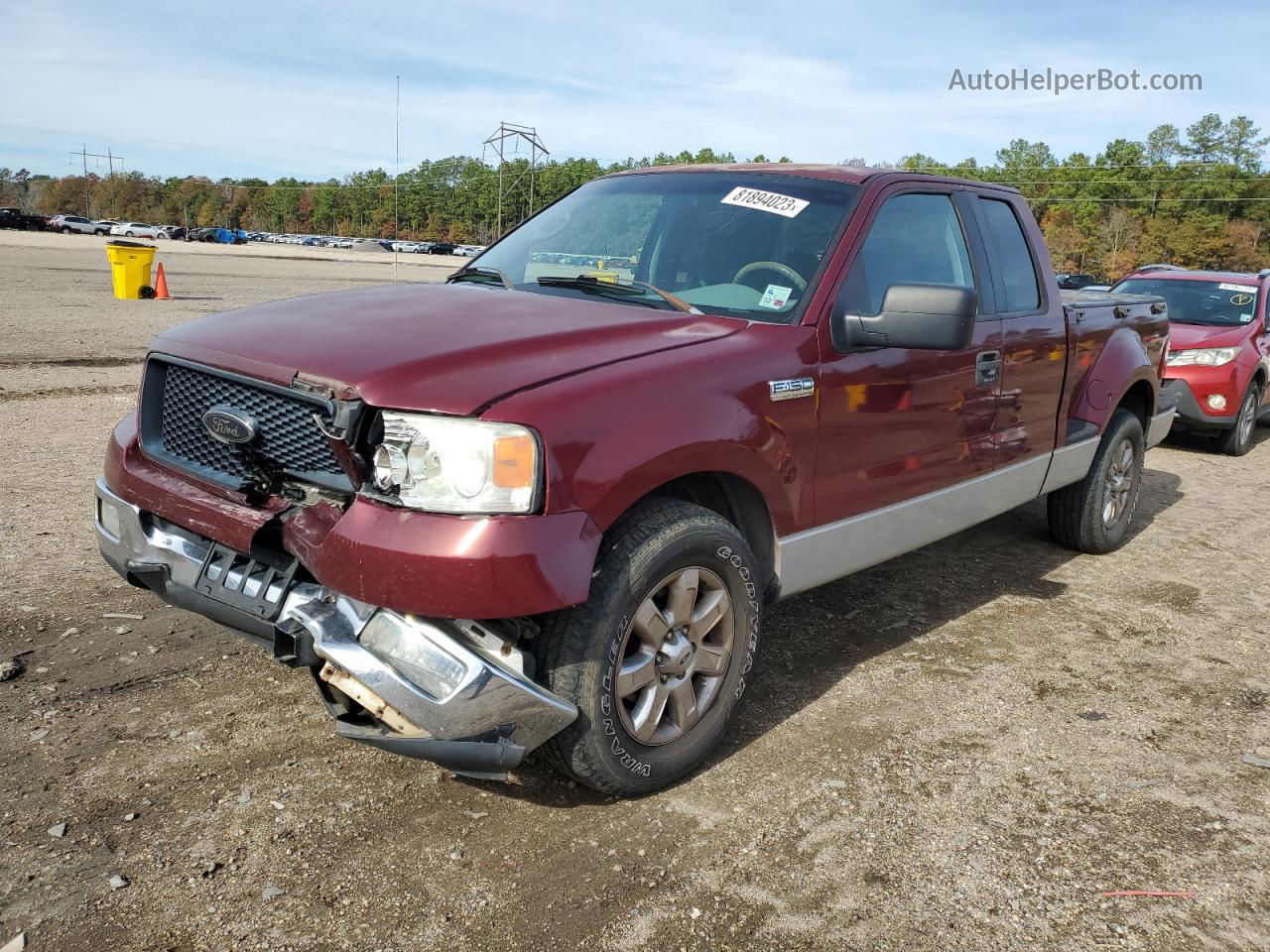 2005 Ford F150  Burgundy vin: 1FTPX02525KD45366