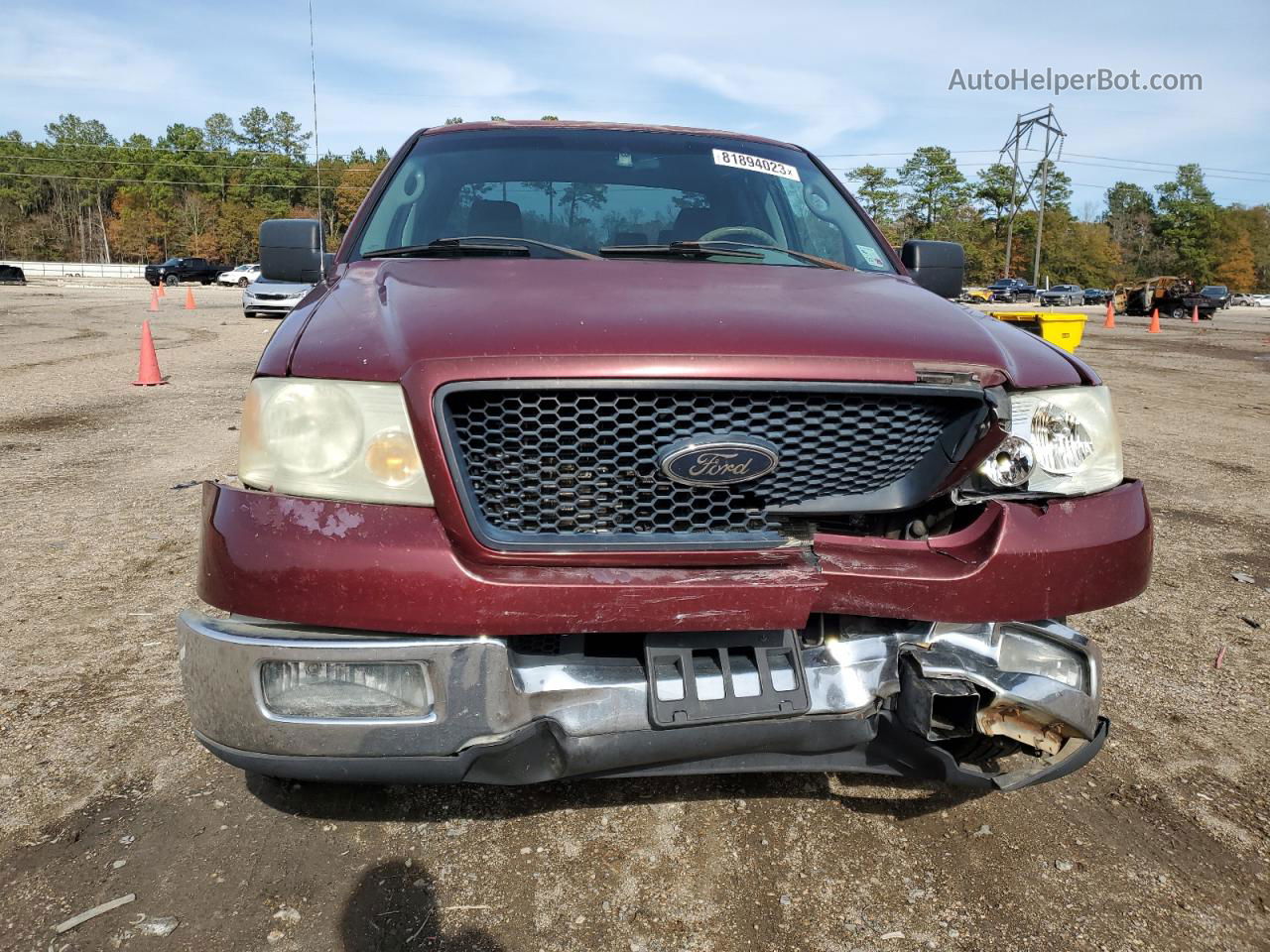 2005 Ford F150  Burgundy vin: 1FTPX02525KD45366