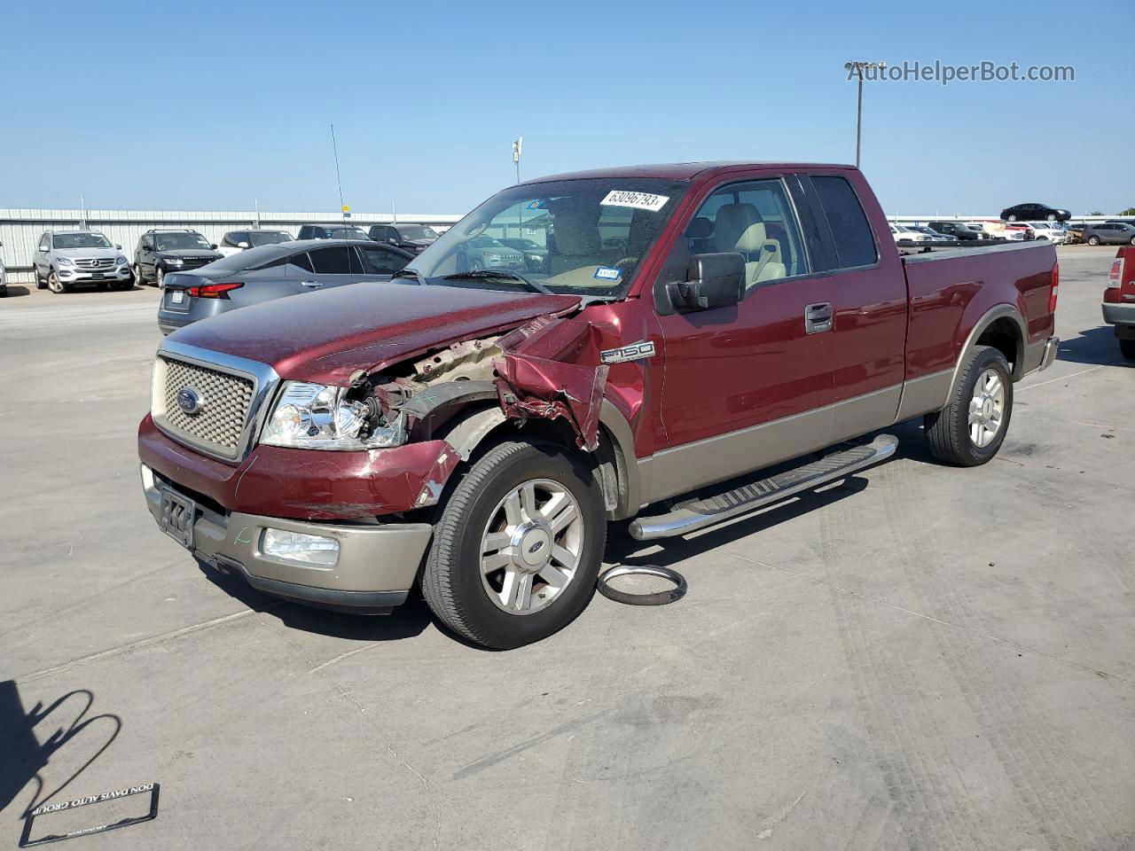 2004 Ford F150  Бордовый vin: 1FTPX12564NB13758