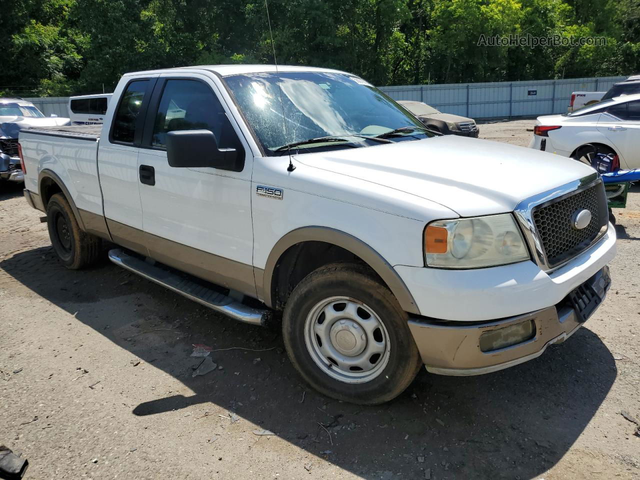 2005 Ford F150 White vin: 1FTPX12575NB05055