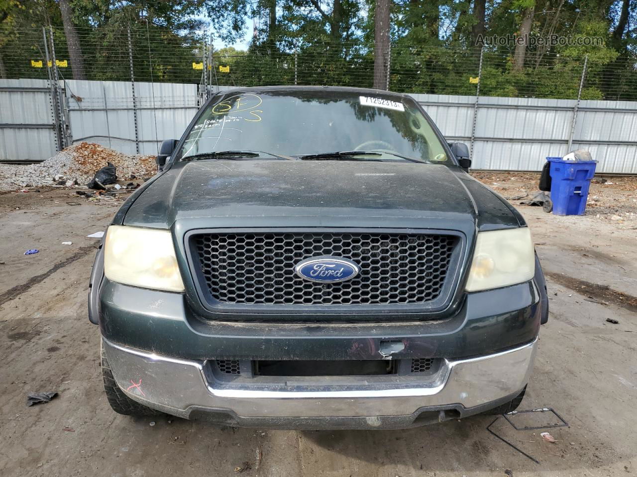 2005 Ford F150  Зеленый vin: 1FTPX12575NB74456