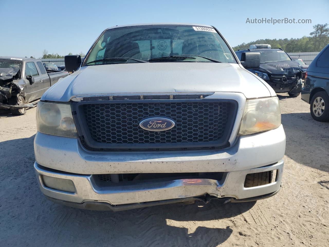 2004 Ford F150  Silver vin: 1FTPX12584NA65793