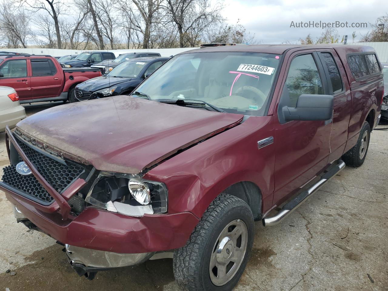 2005 Ford F150  Темно-бордовый vin: 1FTPX12595KD30384