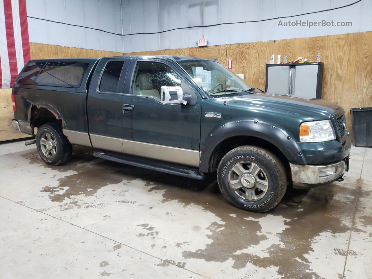 2005 Ford F150  Зеленый vin: 1FTPX14505FA86002