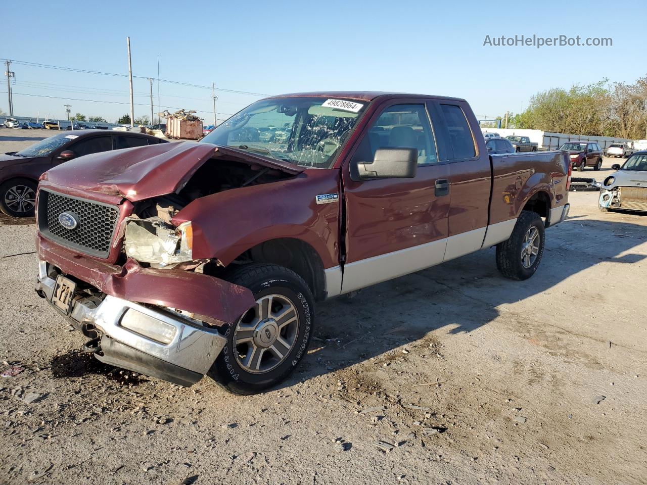 2005 Ford F150  Burgundy vin: 1FTPX14515NB99205