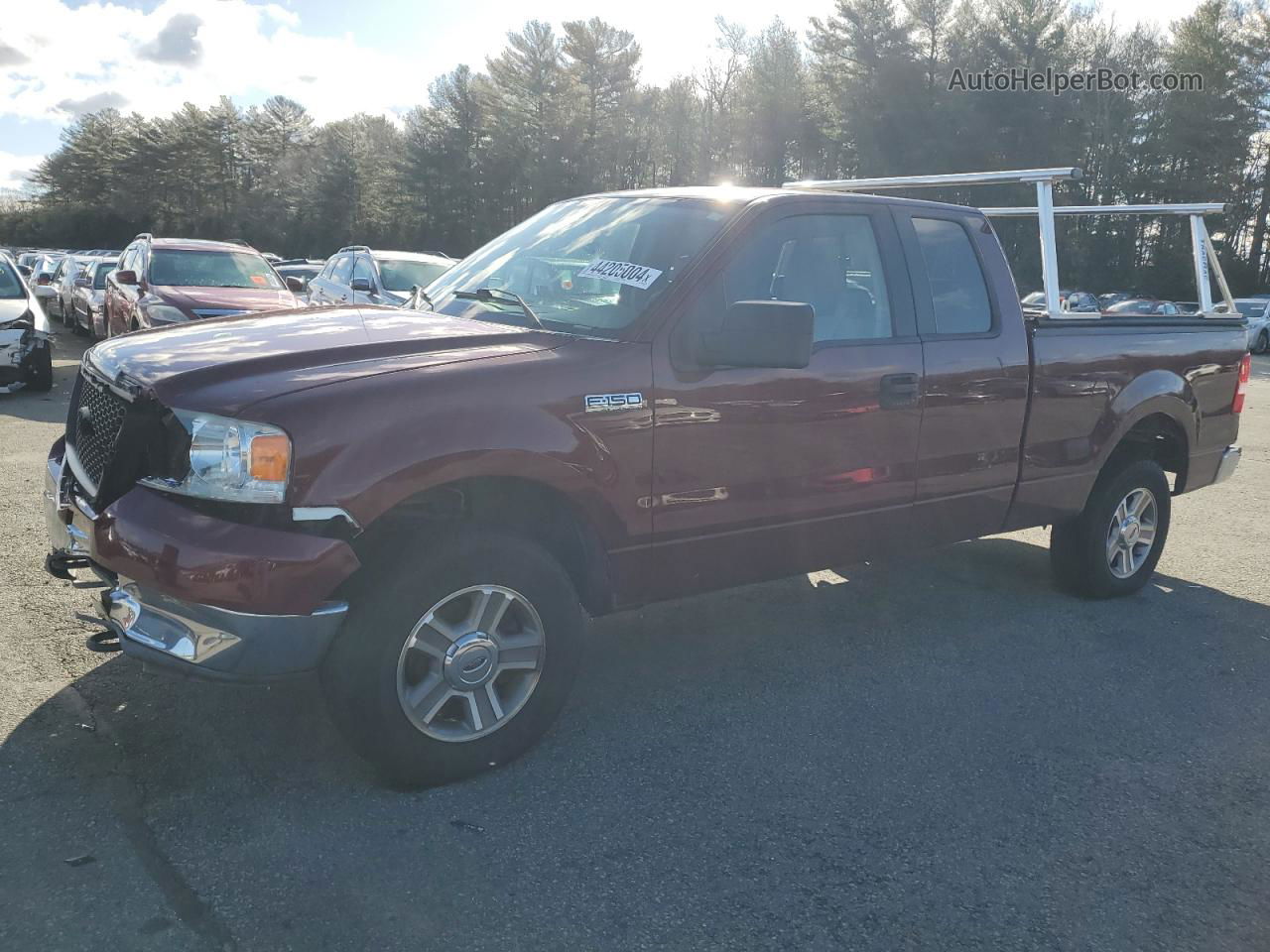 2005 Ford F150  Красный vin: 1FTPX14525NA48373