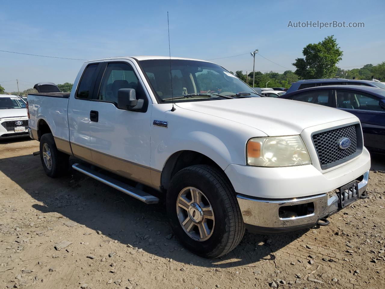 2005 Ford F150  White vin: 1FTPX14525NA87920