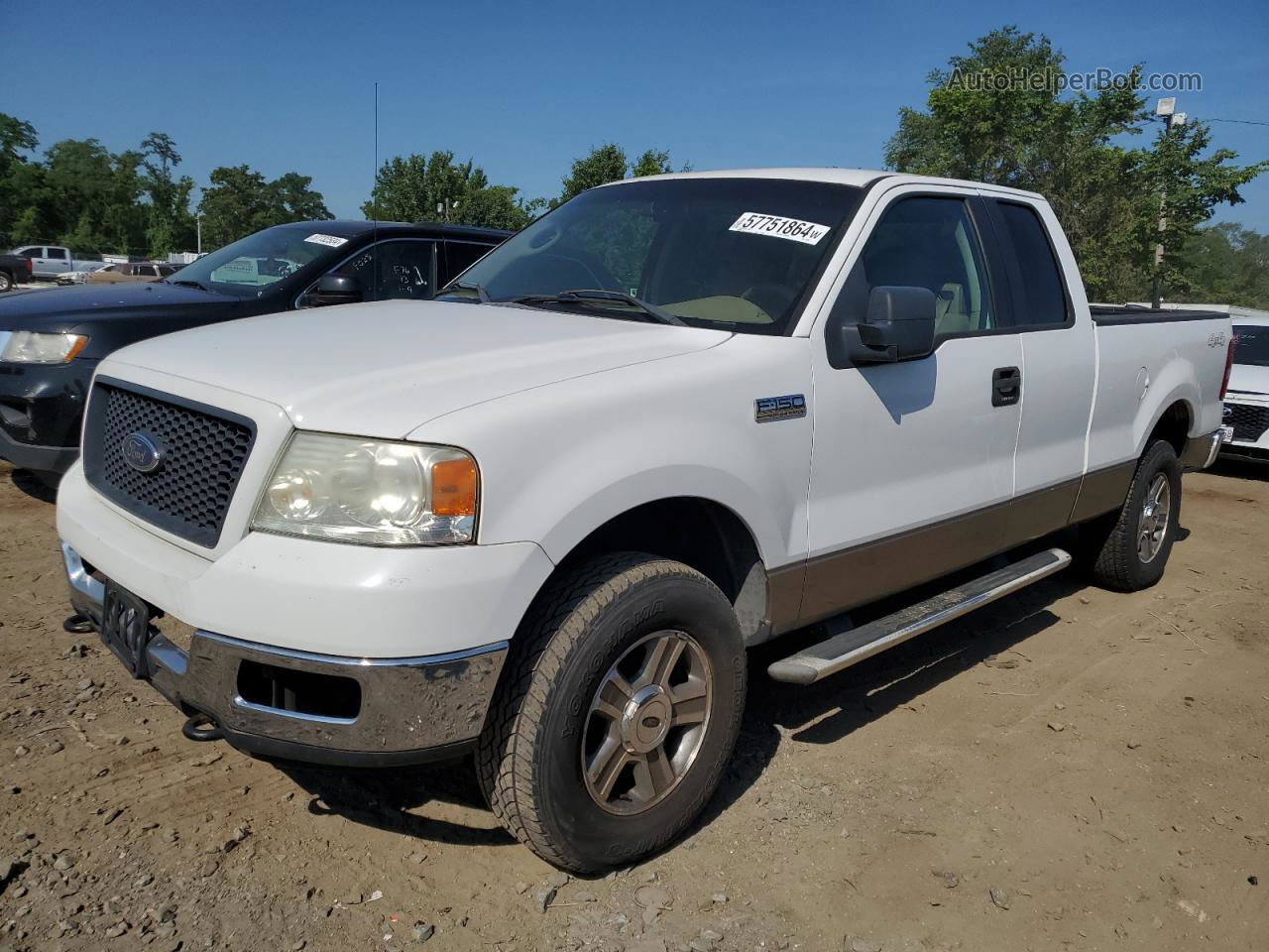 2005 Ford F150  White vin: 1FTPX14525NA87920