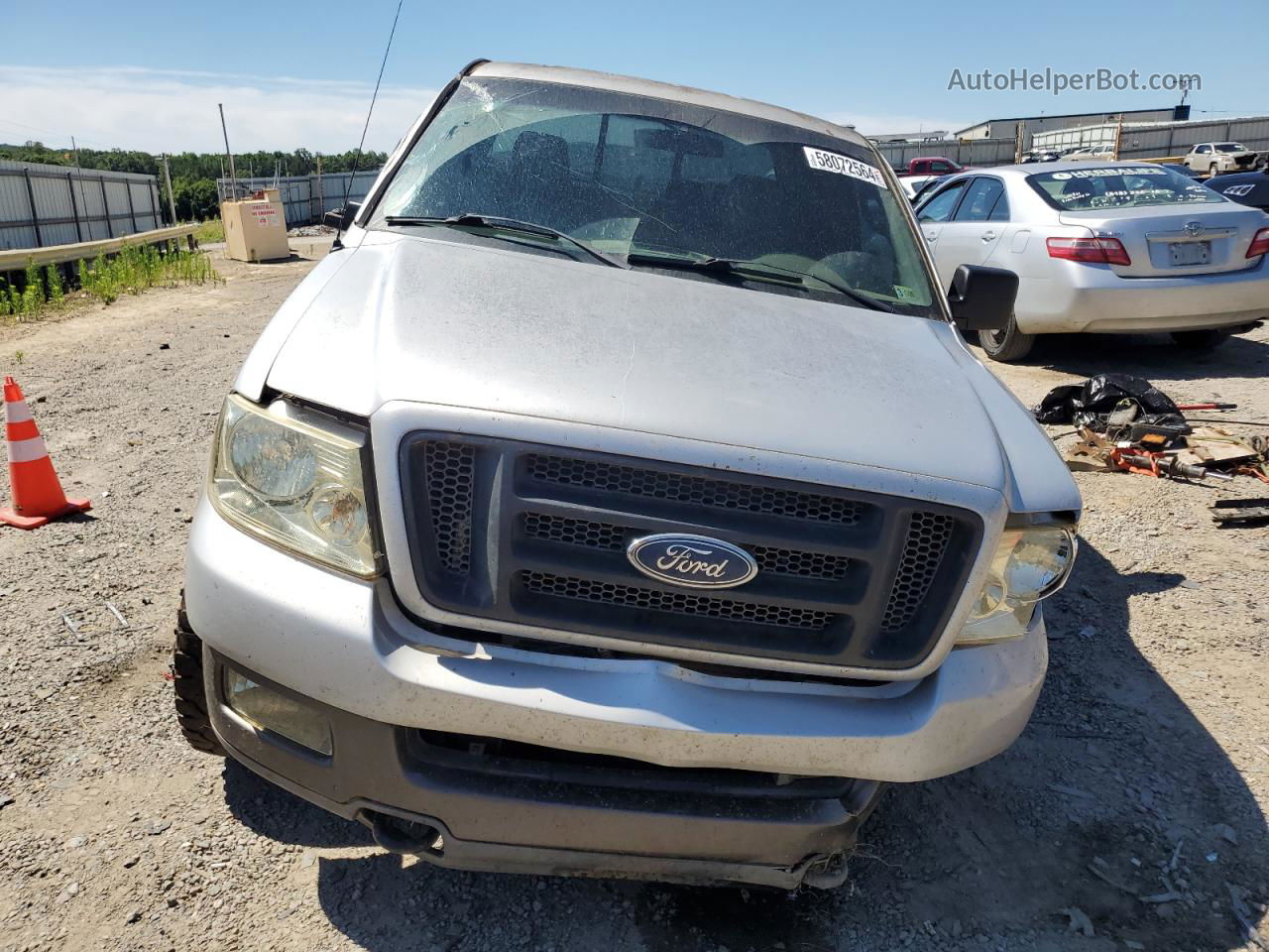 2004 Ford F150  Silver vin: 1FTPX14534NB85028