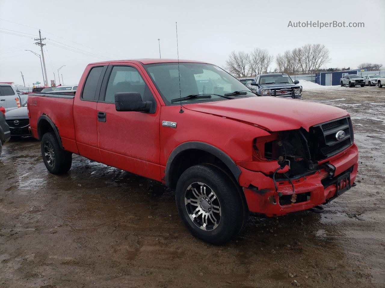 2004 Ford F150  Red vin: 1FTPX14544NC45432