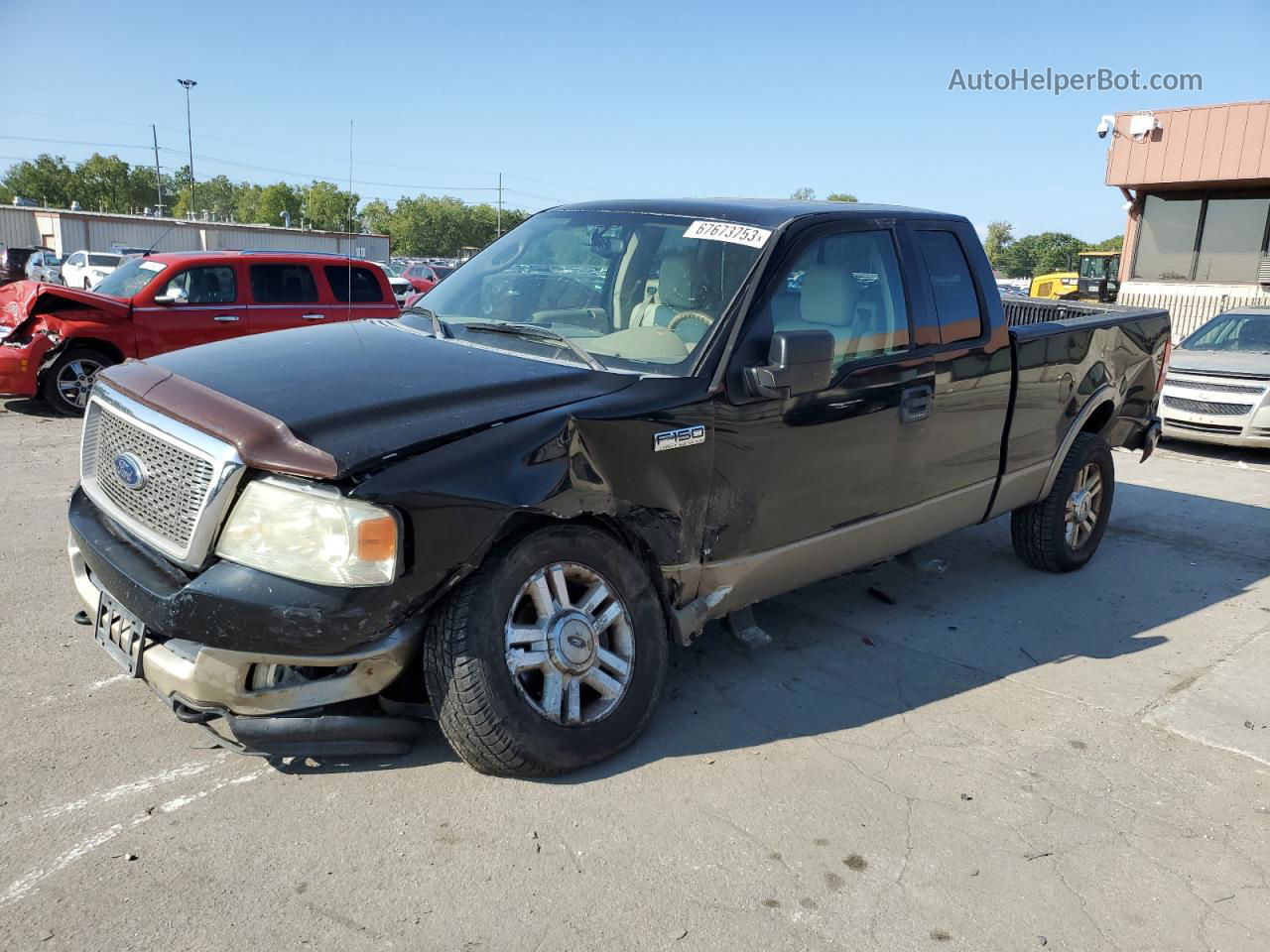 2004 Ford F150  Black vin: 1FTPX14554NA07489