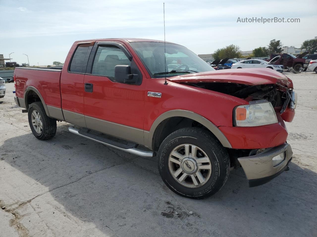2004 Ford F150  Red vin: 1FTPX14564NC18815