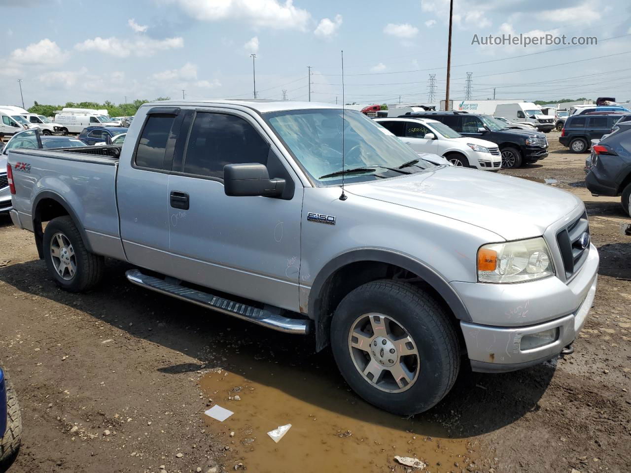 2004 Ford F150  Silver vin: 1FTPX145X4KD95594