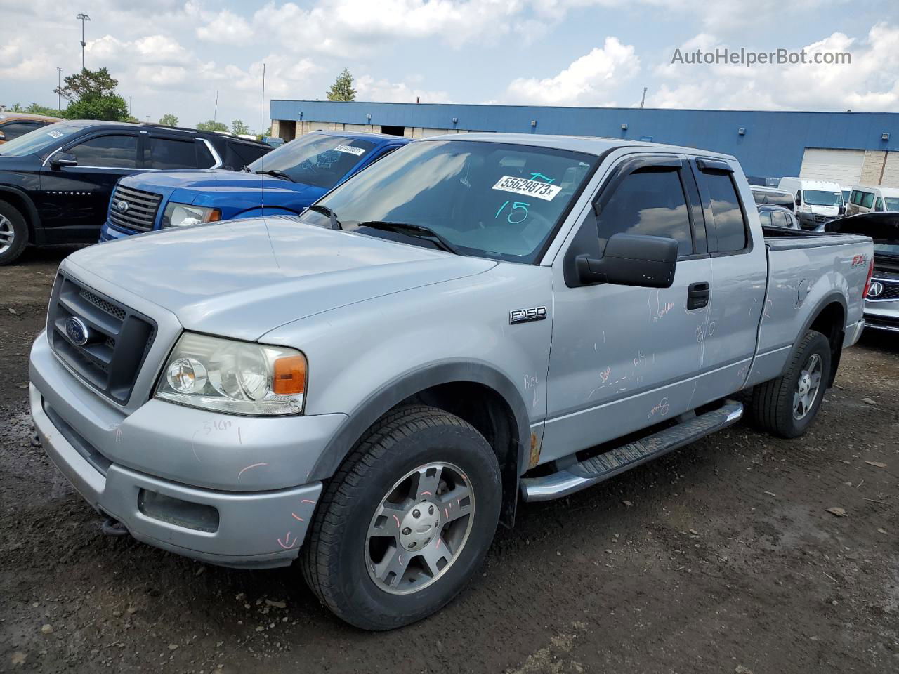 2004 Ford F150  Silver vin: 1FTPX145X4KD95594