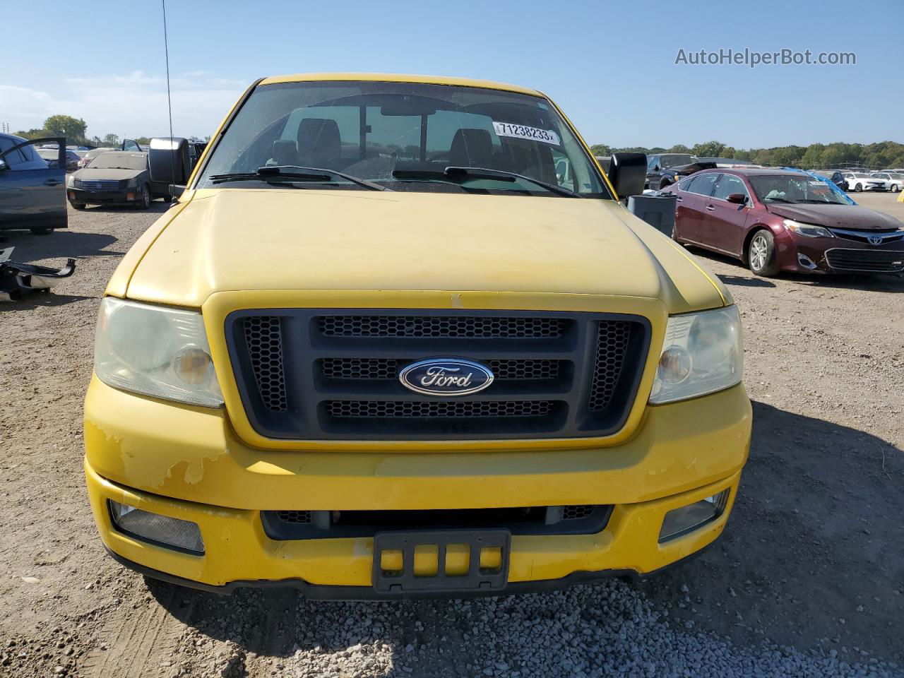 2004 Ford F150  Yellow vin: 1FTRF02W94KB96876