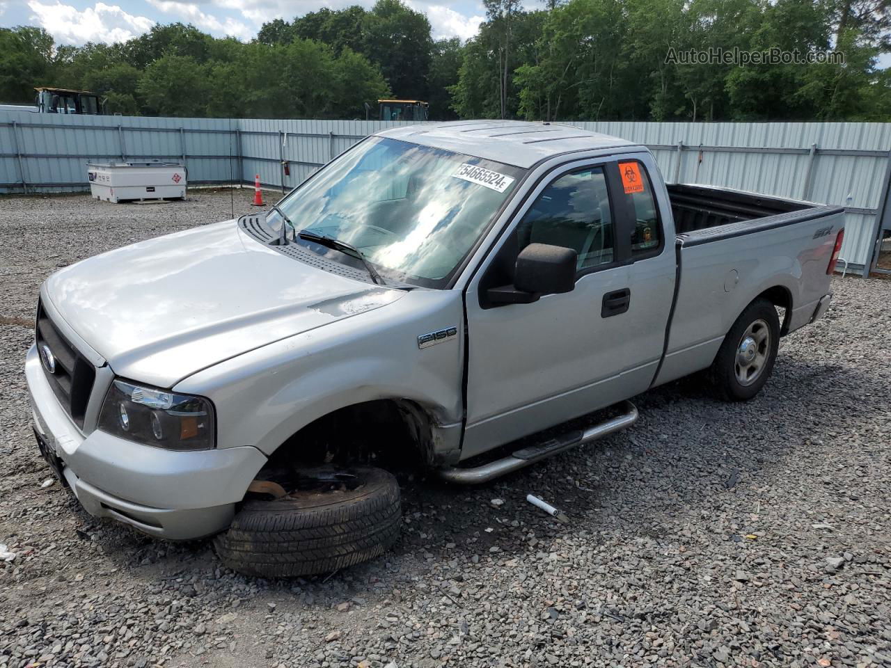 2005 Ford F150  Silver vin: 1FTRF12245KE43967