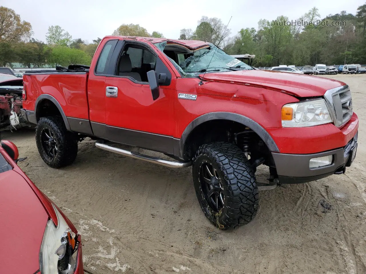 2005 Ford F150  Red vin: 1FTRF14595NB88819