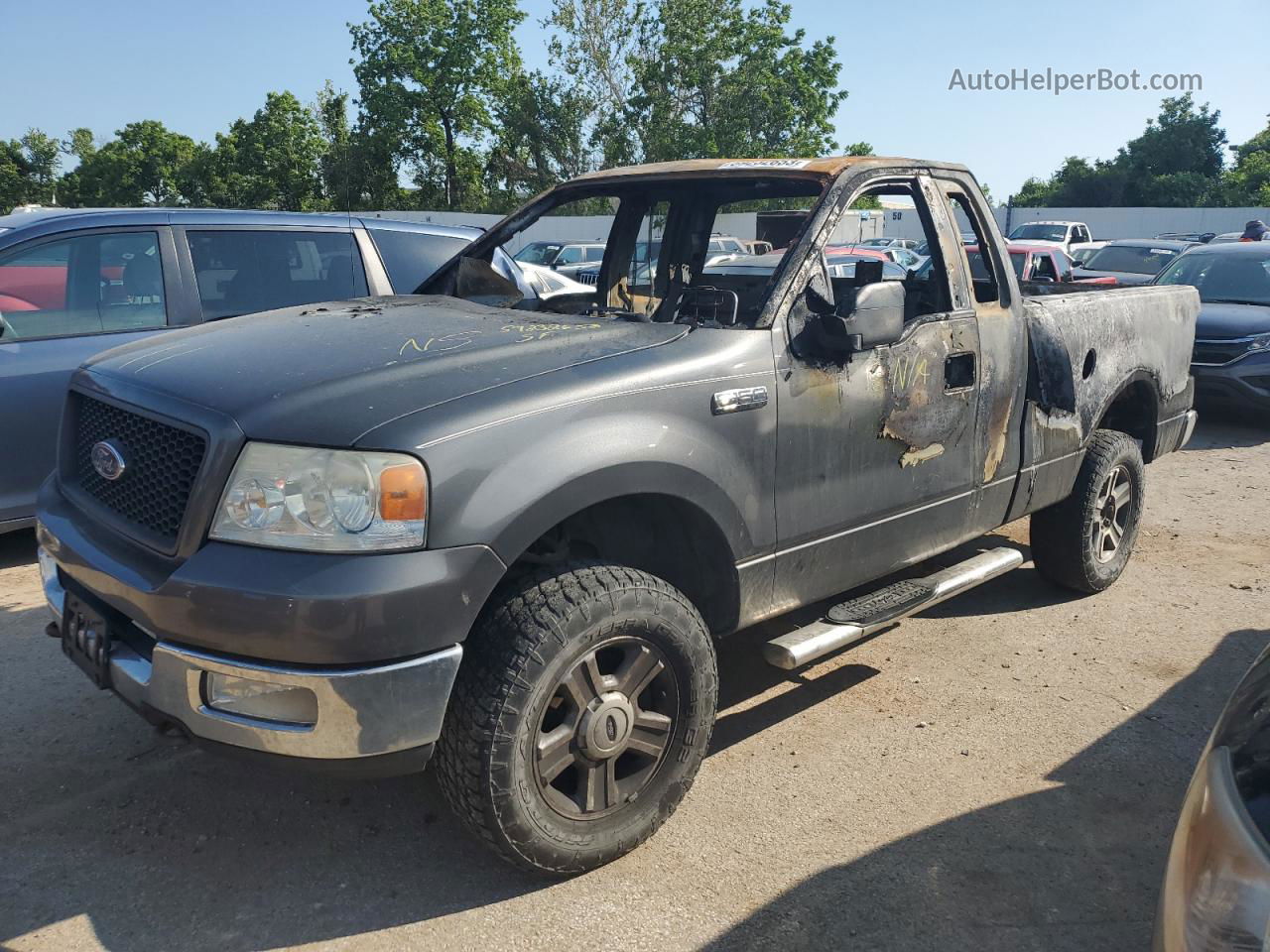 2005 Ford F150  Gray vin: 1FTRF14W65NB53633