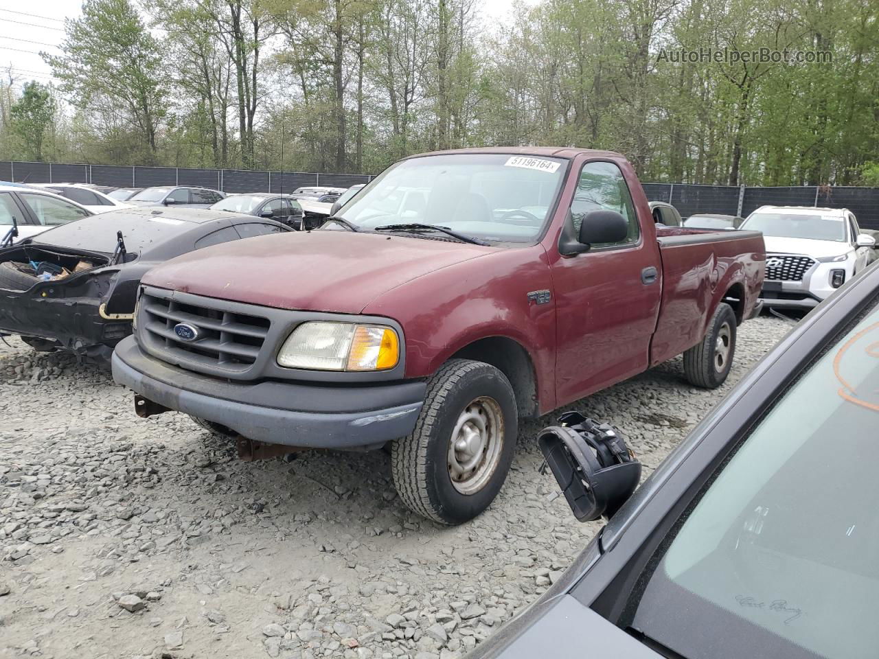 2003 Ford F150  Темно-бордовый vin: 1FTRF17283NA19566