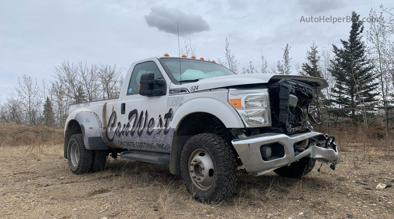 2014 Ford F350 Super Duty White vin: 1FTRF3D6XEEA94923