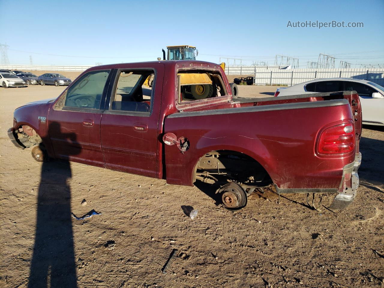 2003 Ford F150 Supercrew Burgundy vin: 1FTRW07633KB17189