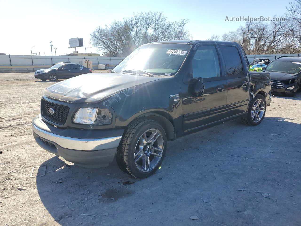 2003 Ford F150 Supercrew Black vin: 1FTRW07643KA98569