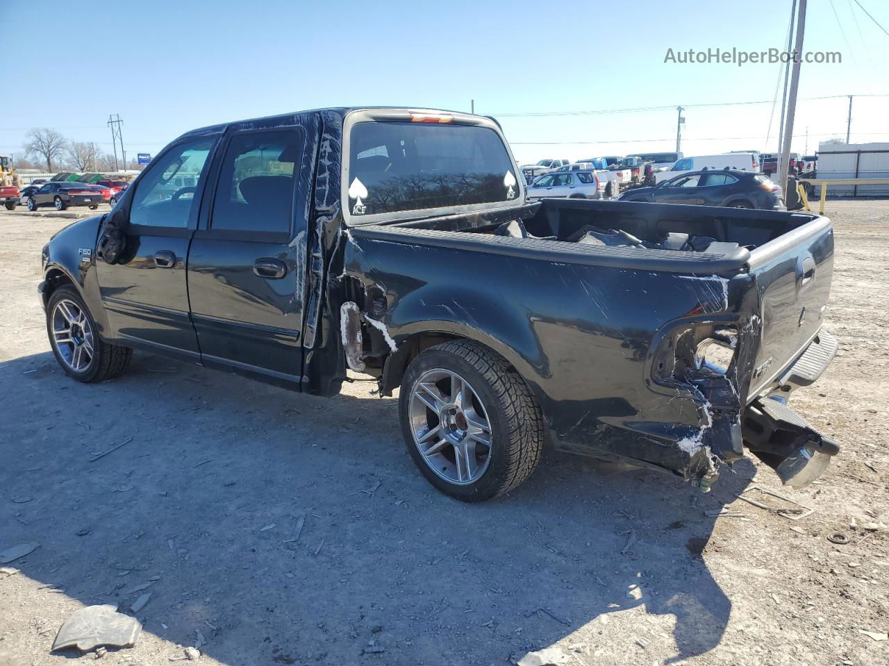 2003 Ford F150 Supercrew Black vin: 1FTRW07643KA98569