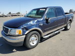 2003 Ford F150 Supercrew Blue vin: 1FTRW07663KD81801