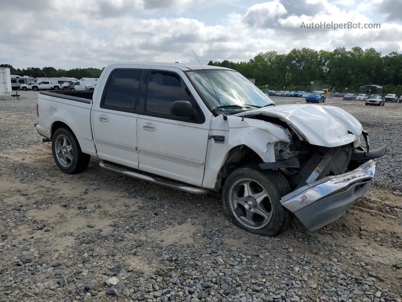 2003 Ford F150 Supercrew White vin: 1FTRW07673KB73071