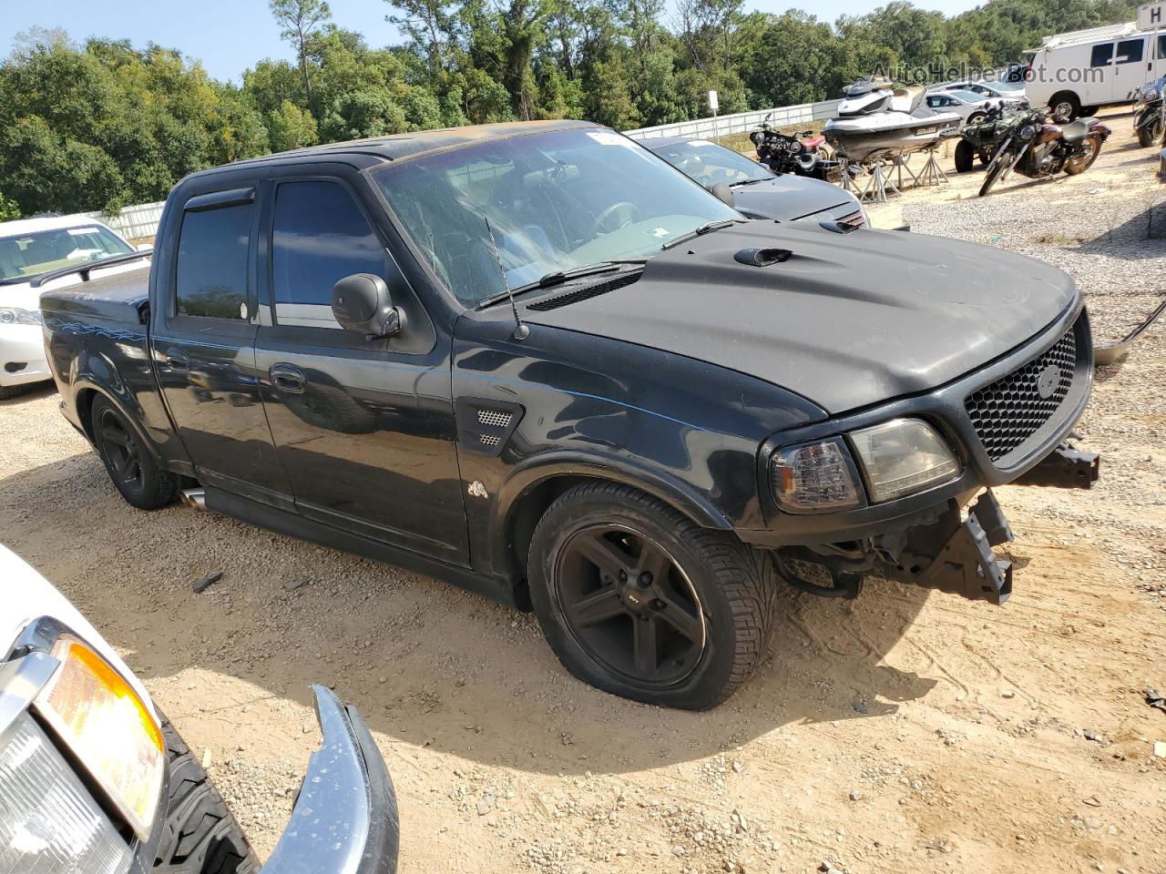 2003 Ford F150 Supercrew Black vin: 1FTRW07673KC77804